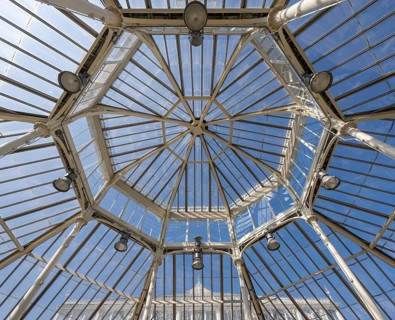 Roof construction, Temperate House, largest Victorian greenhouse in the world, Royal Botanic