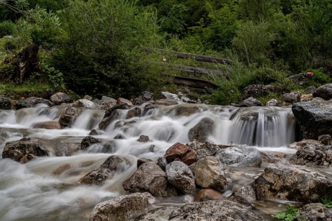 Cascades at the Wilder Kaiser, Scheffau am Wilden Kaiser, Tyrol, Kufstein, Wilder Kaiser, Austria,
