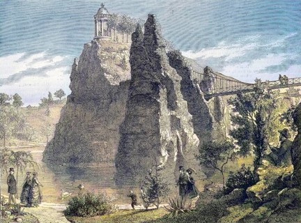 Parc des Buttes-Chaumont, an English-style landscape garden in the northeastern 19th arrondissement