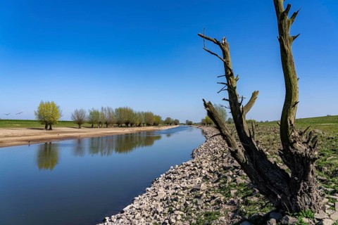 The Gierthausen oxbow lake near Schenkenschanz, Kleve, on the Lower Rhine, North Rhine-Westphalia,