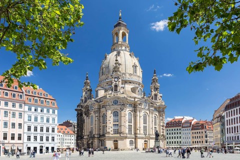 Church of Our Lady on Neumarkt, Dresden, Saxony, Germany, Europe