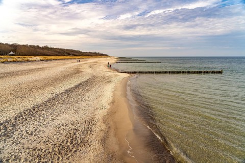 The Baltic Sea beach in Graal-Müritz, Mecklenburg-Vorpommern, Germany, Europe