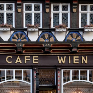 Half-timbered house from 1583, listed building, Cafe Wien, Old Town, Wernigerode, Harz,