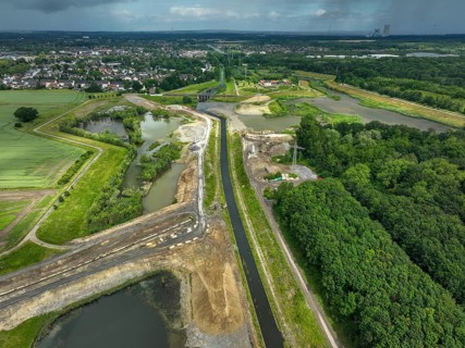 Dortmund / Castrop-Rauxel, North Rhine-Westphalia, Germany, river renaturalisation, renaturation of