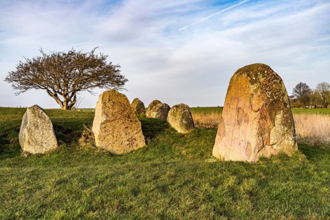 The Nobbin megalithic tomb, Putgarten, Ruegen Island, Mecklenburg-Western Pomerania, Germany,