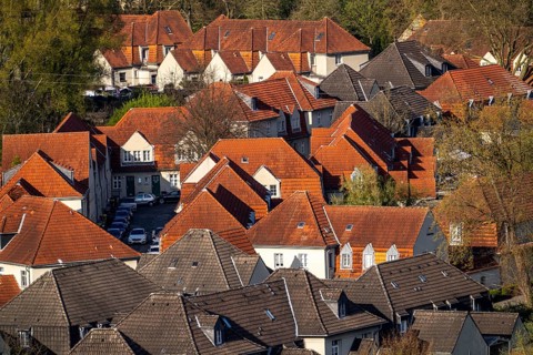 Schüngelbergsiedlung mining estate in Gelsenkirchen-Buer, built for the miners of the neighbouring