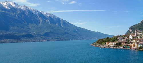 Limone sul Garda on Lake Garda, Garda Mountains, Lombardy, Italy, Europe