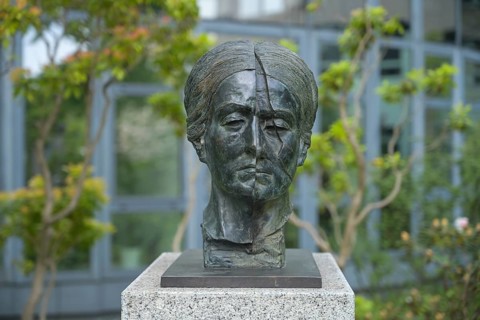 Bust of Edith Stein, Street of Remembrance, Spreebogen, Moabit, Mitte, Berlin, Germany, Europe