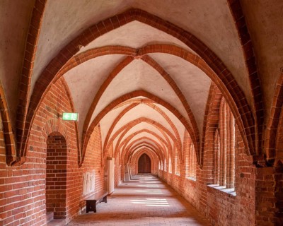 Cloister in Havelberg's St Mary's Cathedral, Brick Gothic, Hanseatic town of Havelberg,