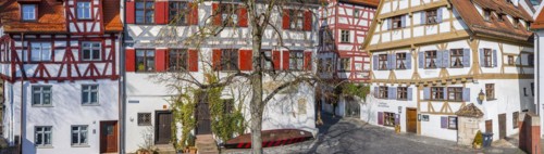 Gaststuben in the Shipmen's Guild House, Fishermen's Quarter, Ulm, Swabia, Baden-Württemberg,