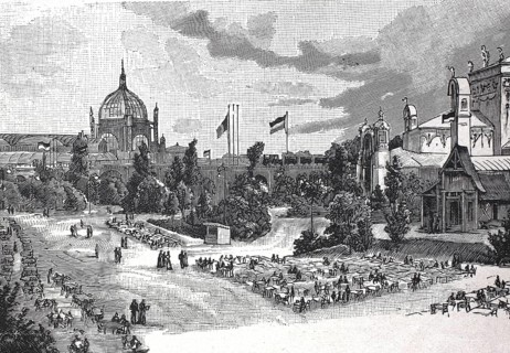 Exhibition on accident prevention in Berlin 1889, Germany, digital reproduction of an original from