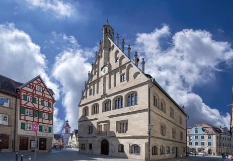 Old Town Hall, built from 1470 to 1476, Marktpl. 1, Weissenburg, Middle Franconia, Bavaria,