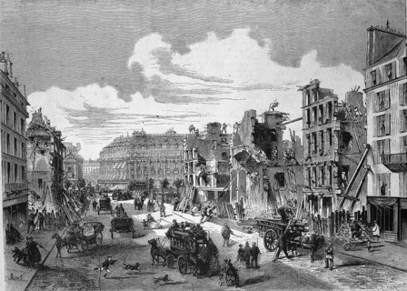 Paris, 1868, Demolition of the Capuchin Convent in the Rue de la Paix, France, Historic, digitally
