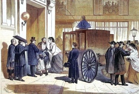 Arrival of Queen Isabella at the Pavillon de rohan in Paris, 1869, France, Historic, digitally