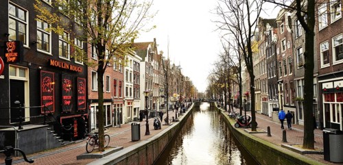 Holland in December. The picture shows: In the red light district, NLD, Netherlands