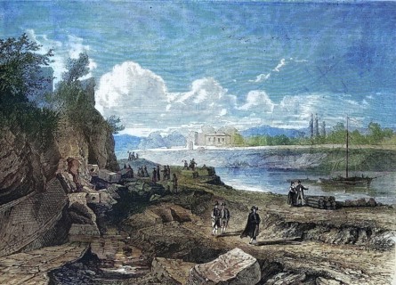 New excavations on the banks of the Tiber, marble depot from the ancient Roman city, 1968, Rome,