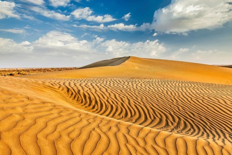 Sam Sand dunes in Thar Desert. Rajasthan, India, Asia