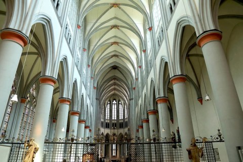 Interior, Altenberg Cathedral, Bergischer Dom, former monastery church of Altenberg Abbey, built by