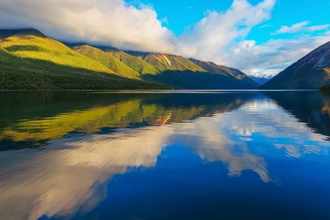 View of Lake Rotoiti, Nelson Lakes National Park, South Island, New Zealand, Oceania