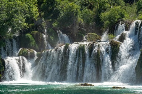 The Skradinski Buk waterfall in Krka National Park, Croatia, Europe