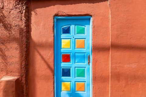 Argentina, colorful buildings of El Caminito, a popular tourist destination in Buenos Aires, South