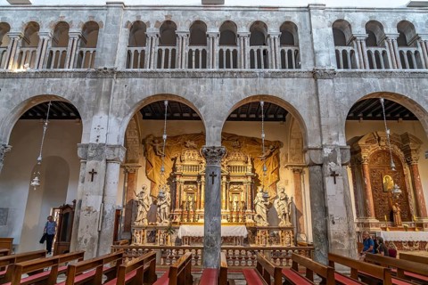 Interior of the Cathedral of St Anastasia in Zadar, Croatia, Europe