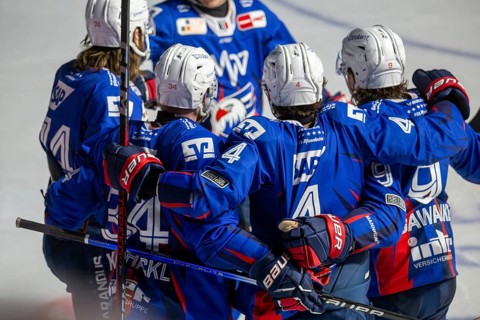 DEL, German Ice Hockey League 2024/25 season, matchday 44: Adler Mannheim v ERC Ingolstadt***Cheers