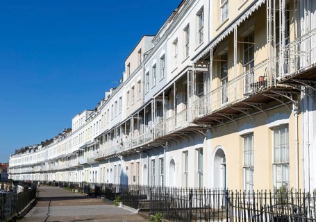 Georgian houses in Royal York Crescent, Clifton, Bristol, England, UK completed 1820 architect