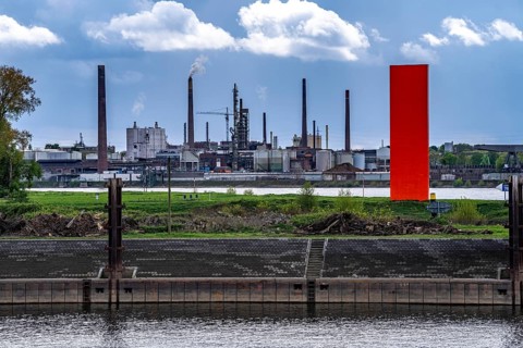The Venator chemical plant in Duisburg-Homberg, on the Rhine, currently about half of the employees