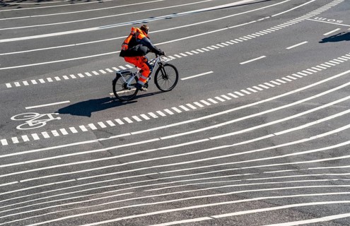 The Nørrebro district in Copenhagen, lively, multicultural and student neighbourhood, Superkilen