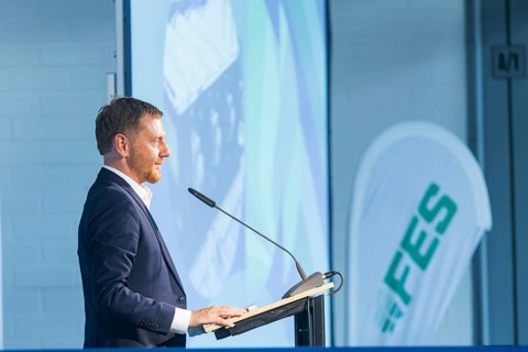 Presentation of the first fuel cell lorry from FES GmbH Fahrzeug-Entwicklung Sachsen. FES GmbH has