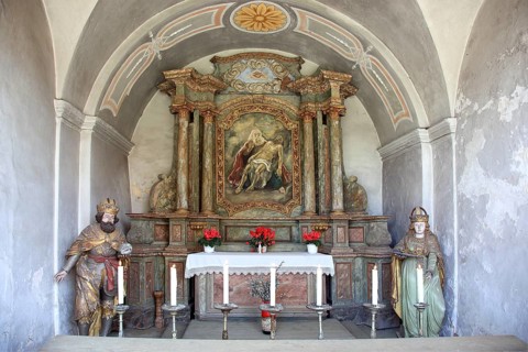 Grotto of the pilgrimage basilica of the Holy Trinity of the Franciscan monastery in Gößweinstein,