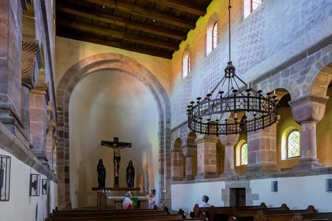 Benedictine monastery Bursfeld on the Weser near Hannoversch Münden. Bursfelde Monastery is a