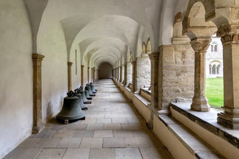 Monastery of our Lady, Cloister and patio, Magdeburg, Saxony Anhalt, Germany, Europe