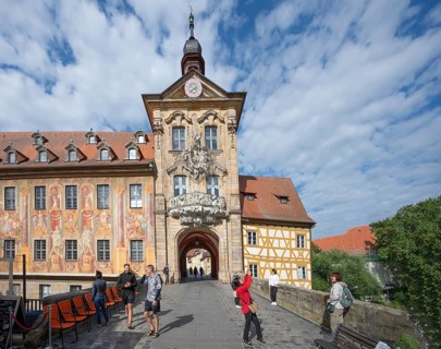 Old Town Hall, built in the Regnitz in 1467, Bamberg, Upper Franconia, Bavaria, Germany, Europe