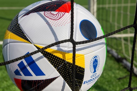 Symbolic image UEFA-EURO 2024: Close-up of the official match ball for the 2024 European Football