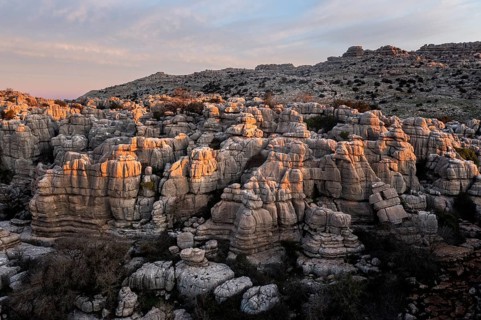 Bizarre limestone rock formations, El Torcal nature reserve, Torcal de Antequera, Malaga province,