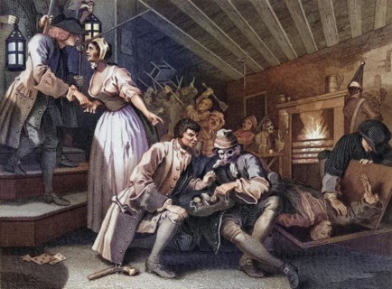 Industry and Idleness The idle prentice betrayed by a prostitute From the original design by