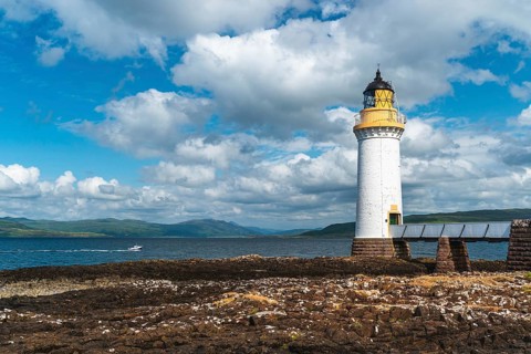 Rubha nan Gall, Tobermory Lighthouse, Tobermory, Isle of Mull, Scotland, UK