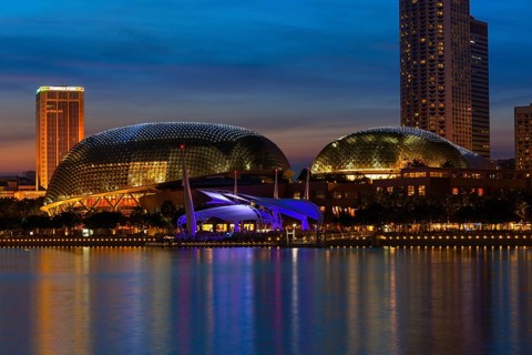 SINGAPORE, MAY 8: Esplanade â?? Theatres on the Bay concert hall (also nicknamed Durian) at