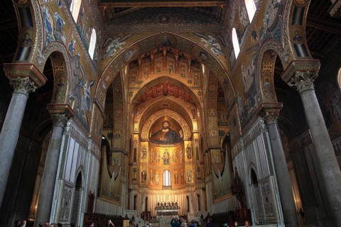 City of Monreale, in the Cathedral of Santa Maria Nuova, Unesco World Heritage Site, Sicily, Italy,