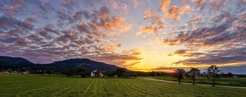 Sunset, Bad Feilnbach, Bavaria, Germany, Europe