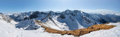 Summit of the Mitterzeigerkogel in winter, Sellraintal, Kühtai, Tyrol, Austria, Europe