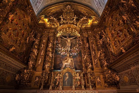 Side chapel in the Jesuit Church, St Rochus Church, Igreja de São Roque, Bairo Alto district,