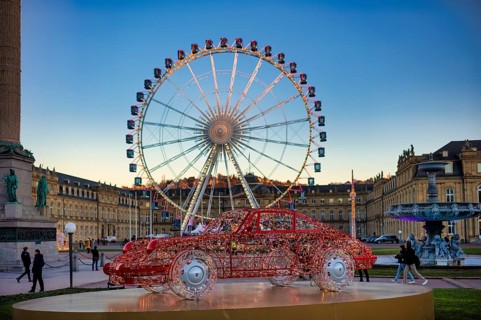 Highlights Stuttgart, Illumination, Porsche 911, Ferris wheel, Christmas market, Court of Honour,