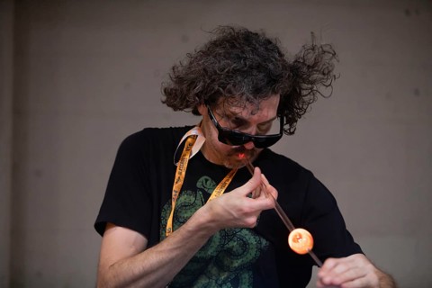 Detroit, Michigan, Artists create glass and other artworks at the Michigan Glass Project's annual