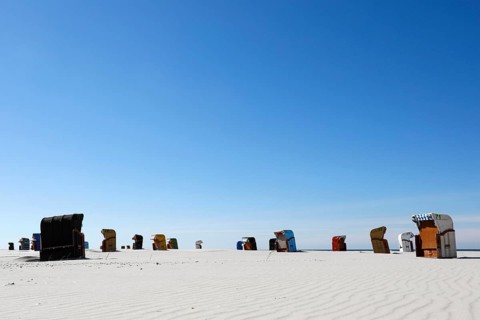 Beach coasts on the island of Amrum, Norddorf, 15.06.2020