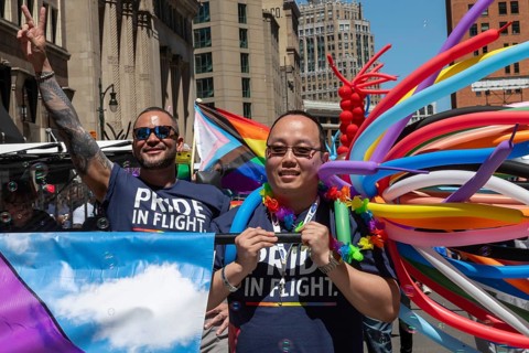 Detroit, Michigan USA, 9 June 2024, Gay, lesbian, bisexual, and transgender activists and their