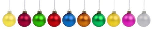 Christmas baubles Christmas decoration many baubles ball in a row freestanding in Stuttgart,