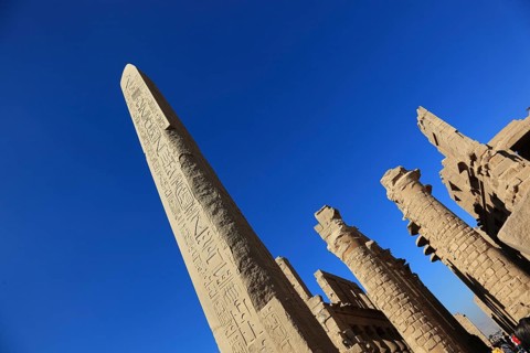 Luxor, Karnak Temple, Obelisk of Thutmosis I, located in the Amun Temple in Karnak, Africa, Upper
